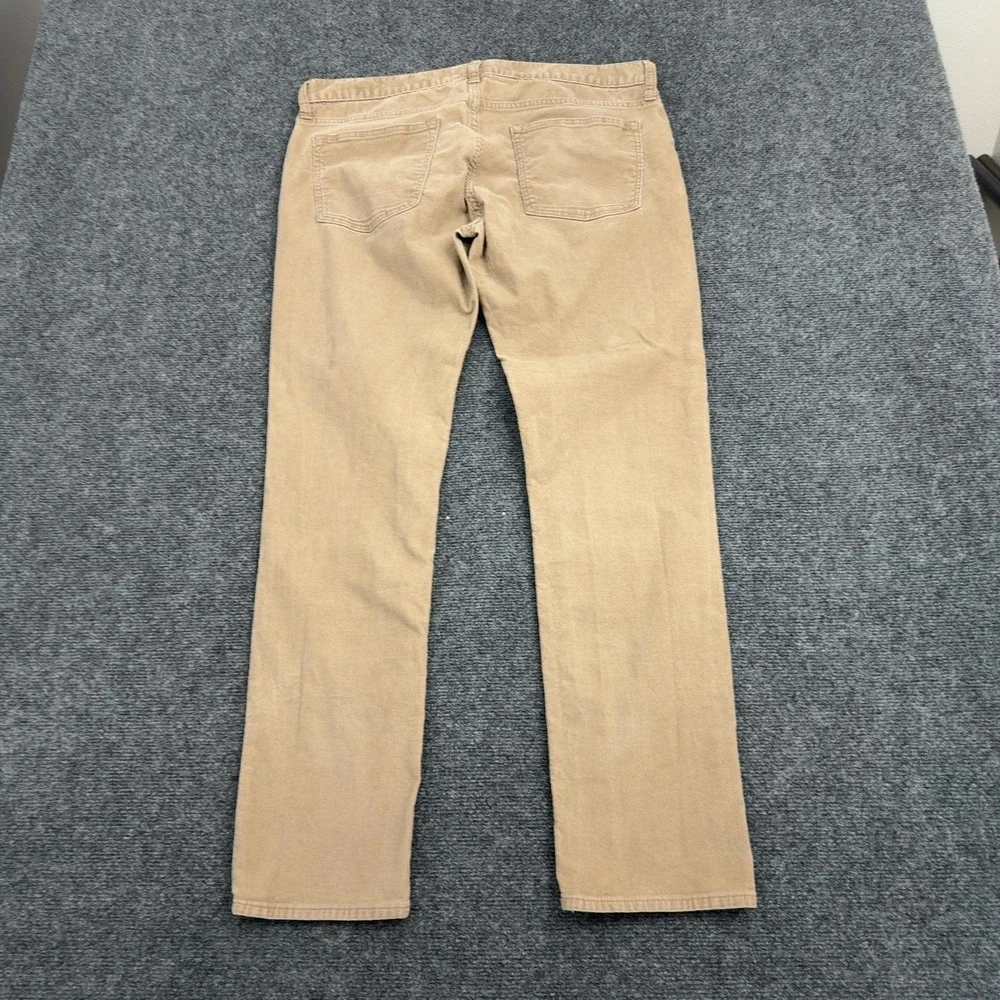J Crew Pants Mens 35x32 Tan Corduroy 484 Slim Casual Preppy Classic